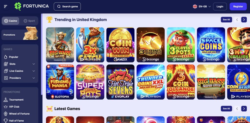 Best Credit Card Casino For Slots Variety - Fortunica 
